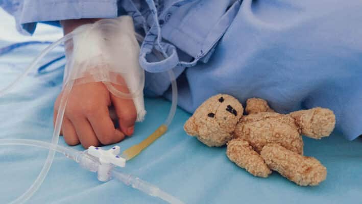 Kind Bär Krankenhaus